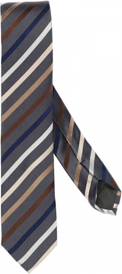 Venti Stropdas bruin/grijs, Gestreept