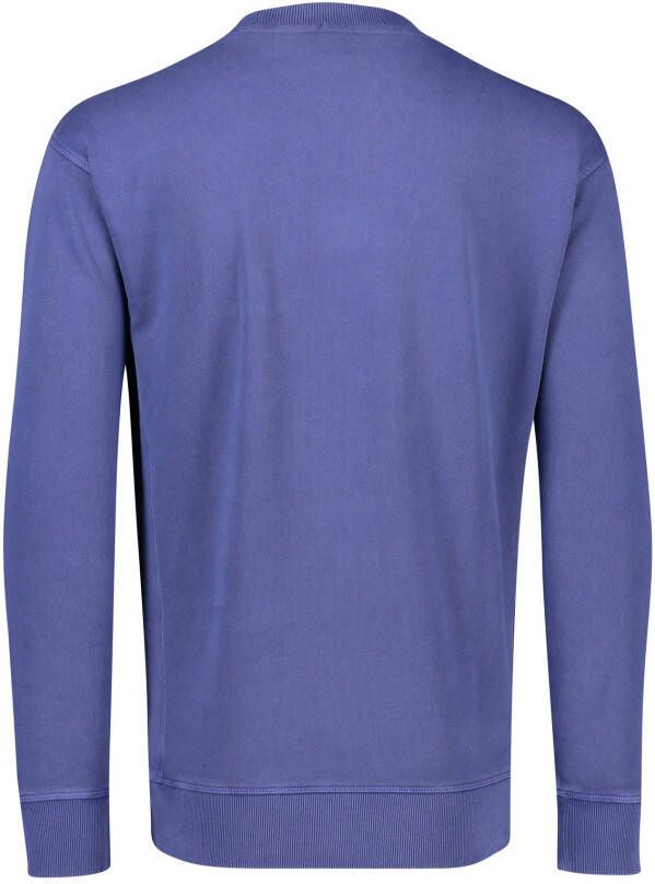 Hugo Boss sweater paars effen katoen ronde hals Wefade