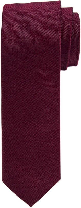 Profuomo Originale Dunne stropdas bordeaux, Effen