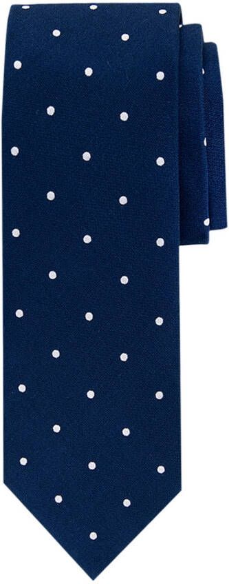 Profuomo stropdas donkerblauw polkadot ONE SIZE