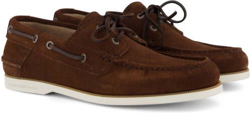 Tommy Hilfiger Leren schoenen effen bruin