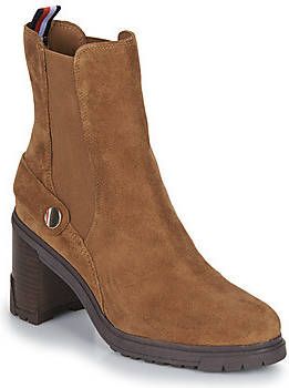 Tommy Hilfiger Bruine Enkellaarsjes Outdoor High Heel Boot