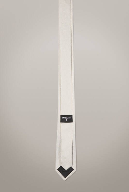 Strellson Stropdas, wit beige