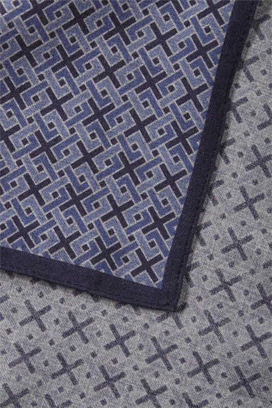 Strellson Wollen pochet, met blauw dessin