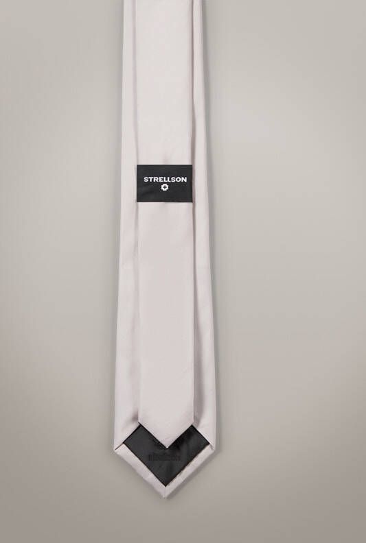 Strellson Zijden stropdas, zilvergrijs