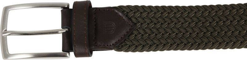 Profuomo Gevlochten riem met details van leer