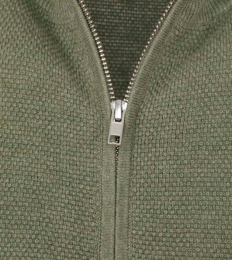 Profuomo Slim fit polo met structuur en halve rits