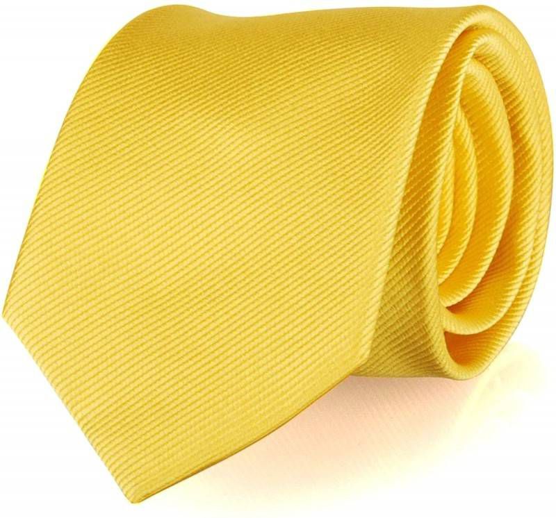 Suitable Stropdas Zijde Geel Uni F70