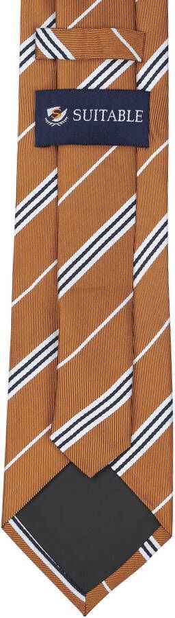Suitable Stropdas Zijde Streep Goud