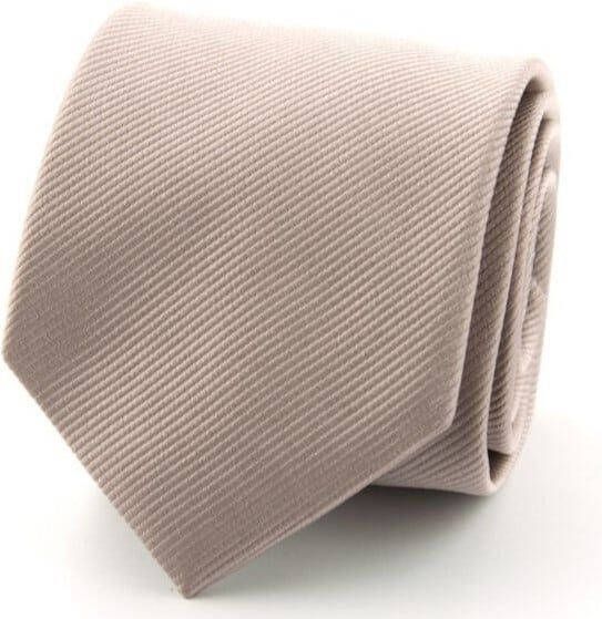 Suitable Stropdas Zijde Taupe Uni F69