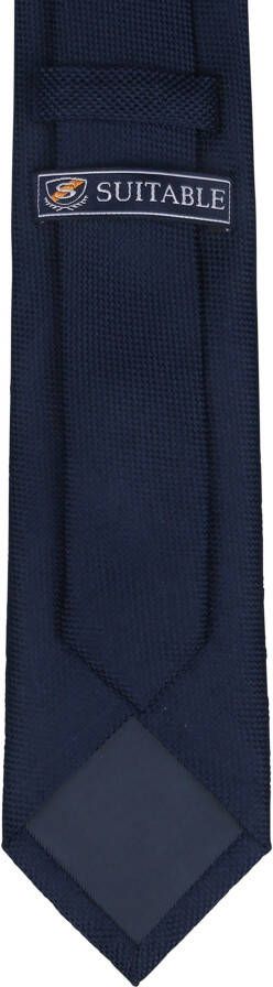 Suitable Zijde Stropdas Navy