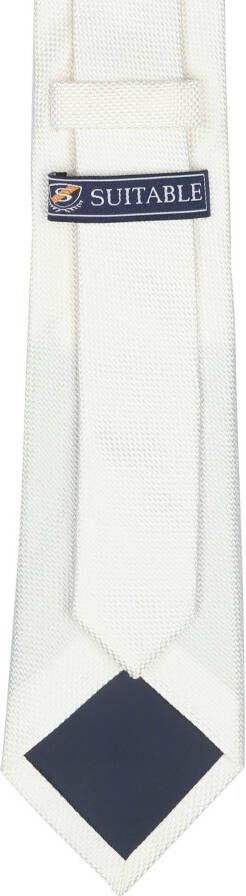 Suitable Zijde Stropdas Off White