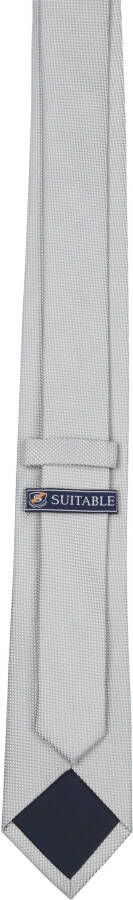 Suitable Zijde Stropdas Zilver