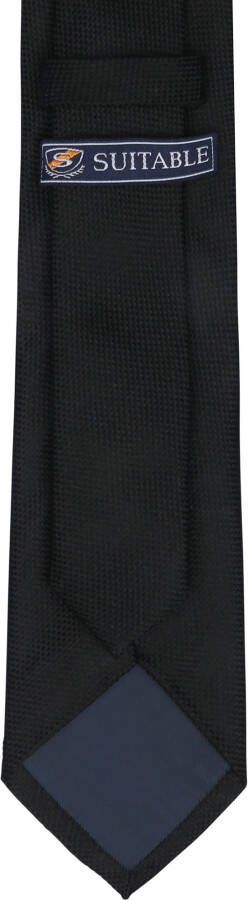 Suitable Zijde Stropdas Zwart