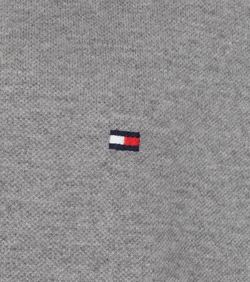 Tommy Hilfiger Big & Tall +size gemêleerde regular fit polo Plus Size met biologisch katoen medium grey heather