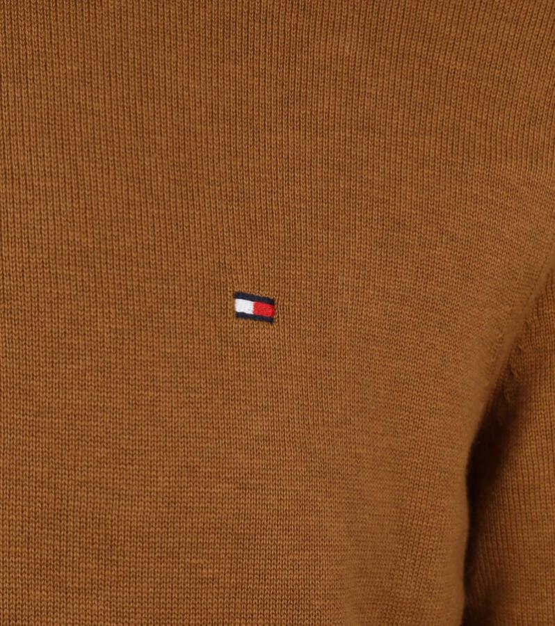 Tommy Hilfiger Fijngebreide trui in kasjmierblend met halve rits en logo