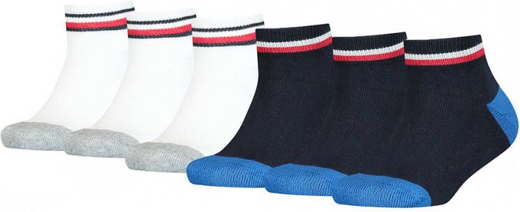 Tommy Hilfiger Sokken Kids Iconic Sports Quarter 6P Donkerblauw