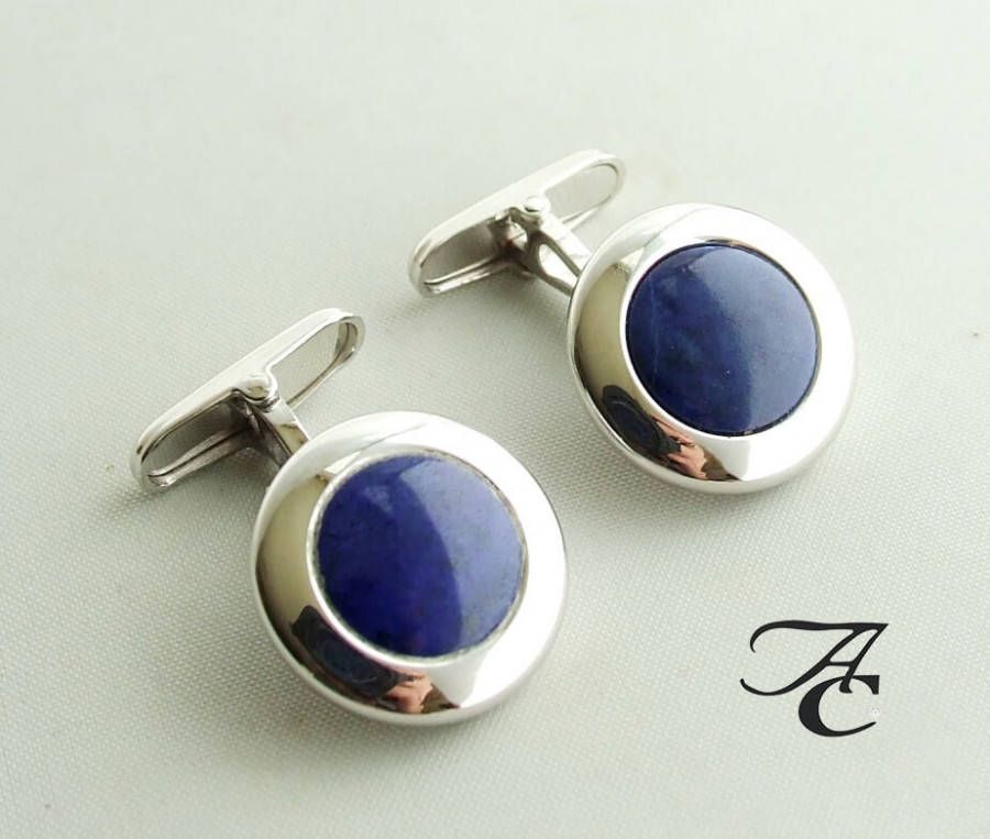 Atelier Christian Gouden manchetknopen met lapis lazuli