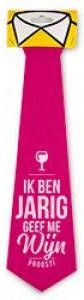 Confetti Fun stropdas ik ben jarig geef me wijn