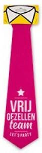 Stropdas Vrijgezellen Team roze Let's party