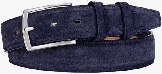 Michaelis Suède riem in het donkerblauw