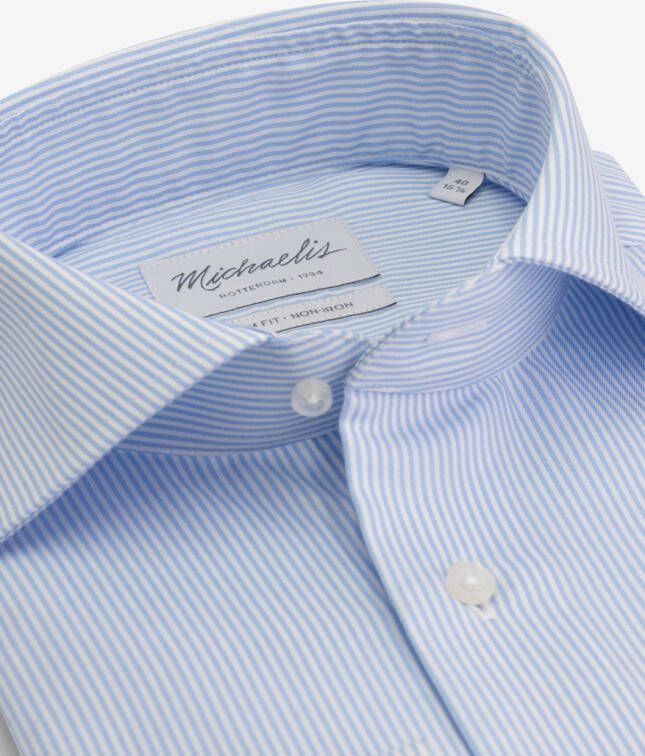Michaelis Slim Fit Overhemd blauw, Gestreept
