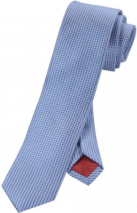 OLYMP Slim Krawatte Slanke stropdas blauw/zilver, Motief