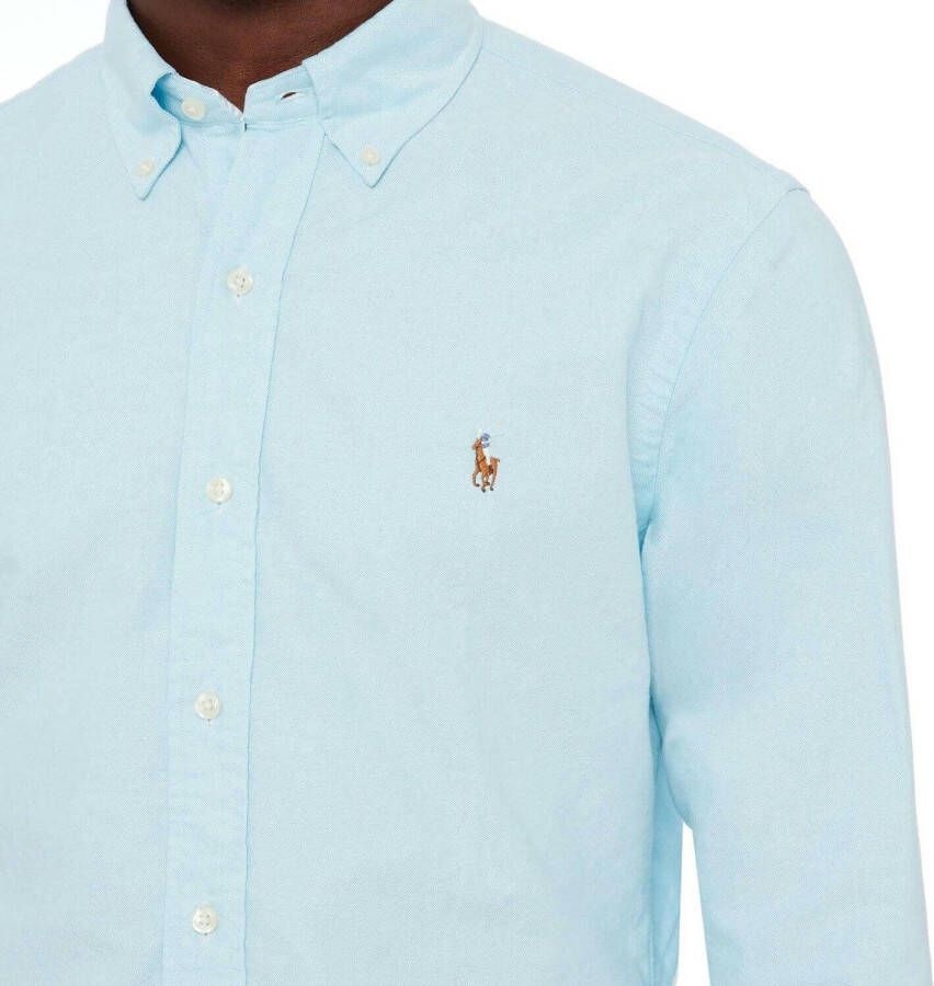 Polo Ralph Lauren overhemd Slim Fit lichtblauw effen katoen