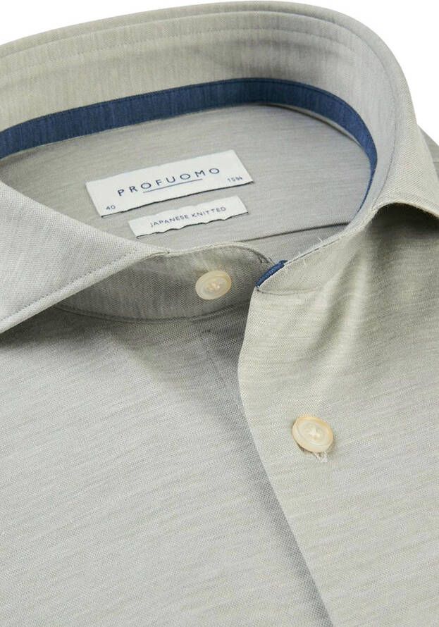 Profuomo Grijze Casual Overhemd Shirt X cutaway Sc Sf