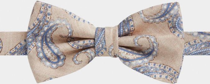 Profuomo Vlinderdas van zijde met paisley print