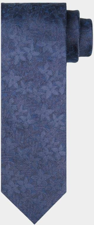 Profuomo Stropdas van zijde met bloemenprint