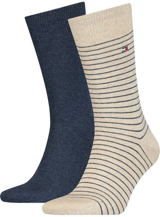 Tommy Hilfiger Sokken Men Small Stripe Sock 2P Beige