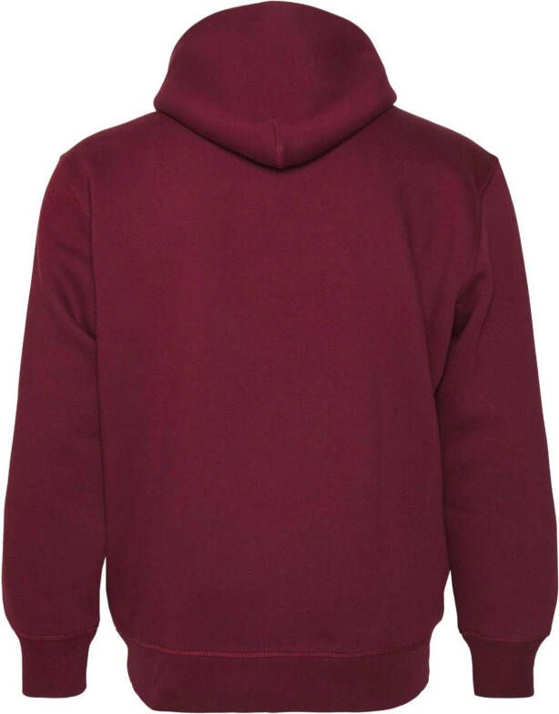 Tommy Hilfiger Regular Fit Hooded Sweatshirt donkerrood, Effen