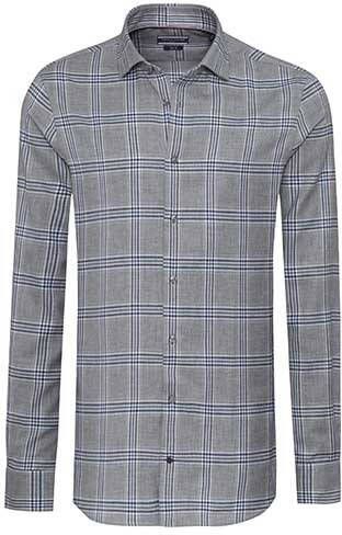 Tommy Hilfiger grijze overhemd met blauwe ruit
