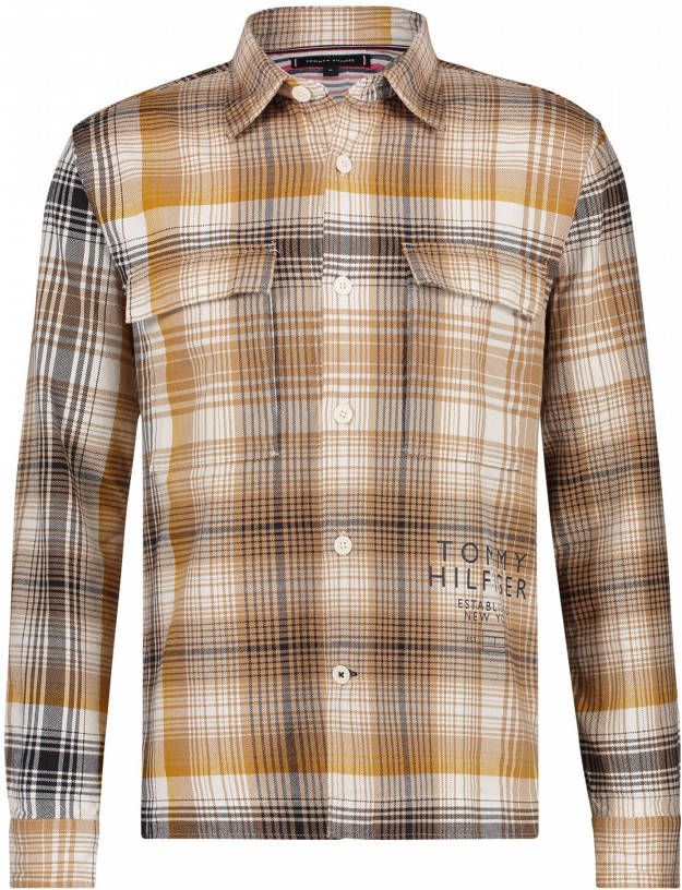 Tommy Hilfiger Regular fit overshirt met ruitdessin en borstzakken