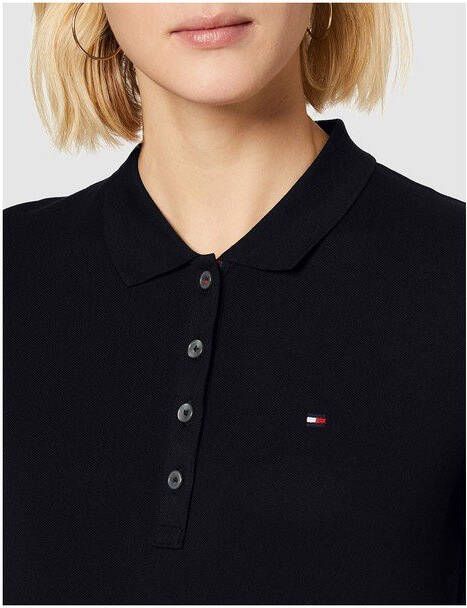 Tommy Hilfiger Poloshirt TH ESSENTIAL REG POLO SS met merklabel & tommy strepen bij de knopenlijst
