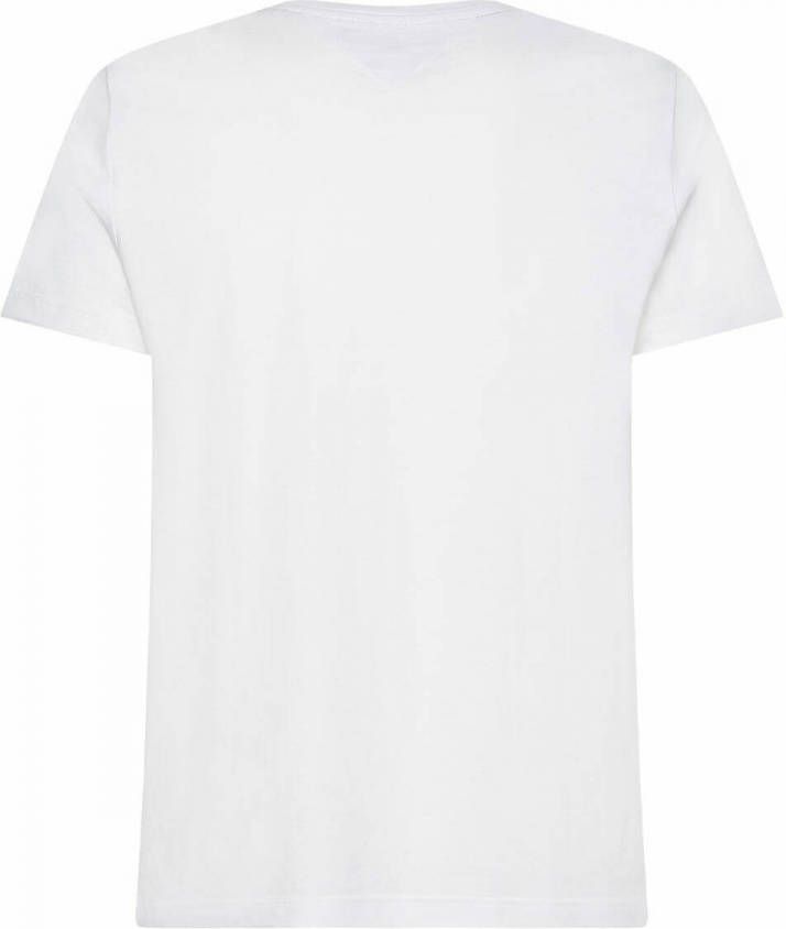 Tommy Hilfiger Slim Fit T Shirt ronde hals wit, Effen