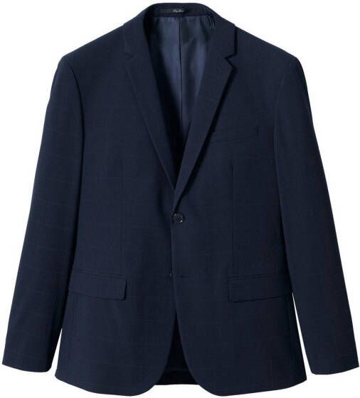 Mango Man geruit super slim fit colbert van gerecycled polyester marine