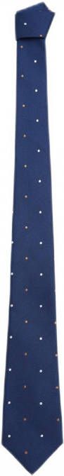 Mango Man stropdas met stippen donkerblauw