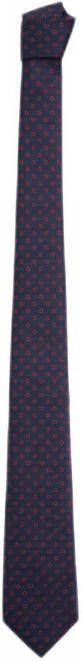 Mango Man stropdas met stippen donkerblauw