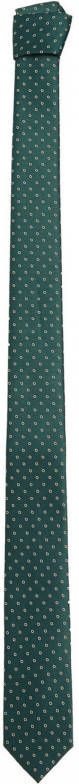 Mango Man stropdas met stippen donkergroen