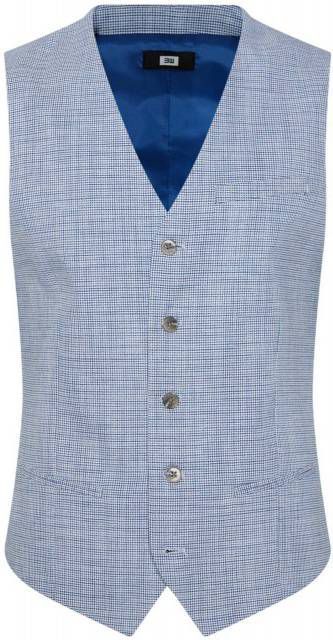 WE Fashion geruit gilet blue dream