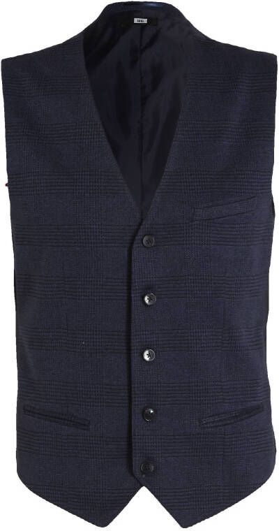 WE Fashion geruit gilet donkerblauw