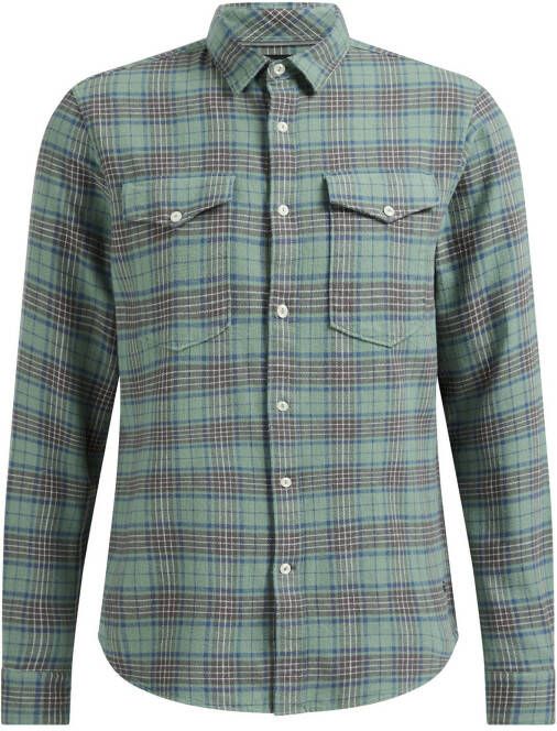 WE Fashion geruit slim fit overhemd groen