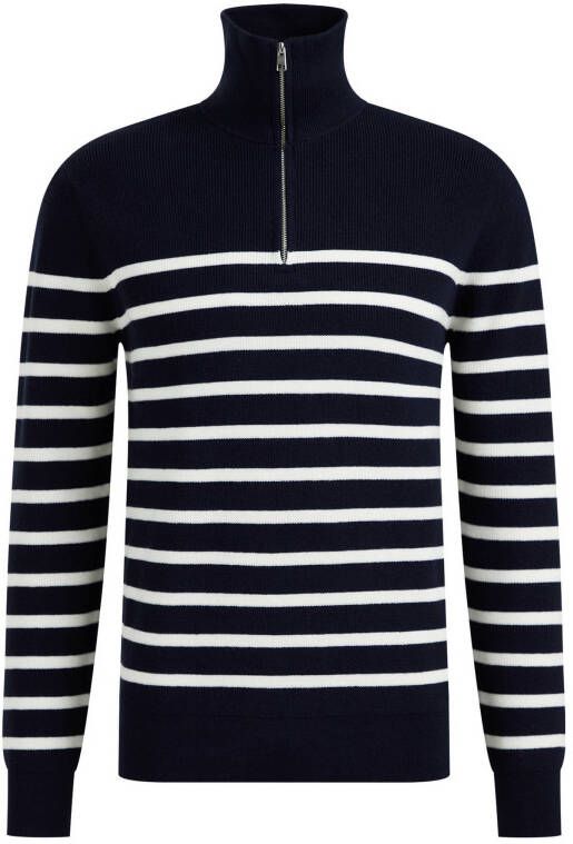 WE Fashion gestreepte schipperstrui donkerblauw