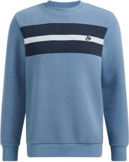 WE Fashion gestreepte sweater blauw